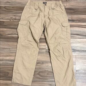 CQR Mens Sz. 34x30 Tactical Cargo Pants Khaki Ripstop Utility Hiking Gorpcore